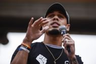 Justin Simmons at Black Lives Matter Protests Held In Cities Nationwide
